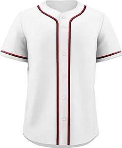 Camisetas de béisbol en blanco con botones para equipos uniformes al por mayor, camisetas de béisbol con logotipo personalizado de secado rápido y logotipo personalizado - Product Image 1