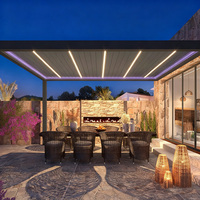 Pergola bioclimatique motorisée en aluminium imperméable avec structure thermolaquée pour jardin et balcon, design à lames orientables
