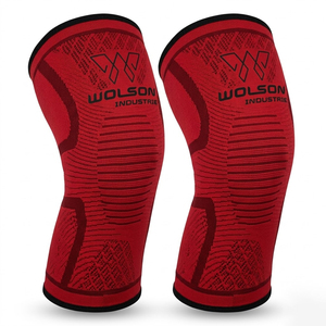 Support de poignet en néoprène robuste avec fermeture à boucle et crochets à compression flexible pour la musculation, l'entraînement en force et l'utilisation en salle de sport - Product Image 1