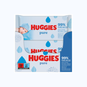 Lingettes pour bébé Huggies 56s Pure disponibles à la vente dans des emballages refermables pour préserver l'humidité - Product Image 4