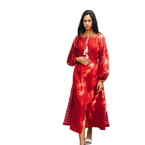 ชุดเดรสยูเครนสำหรับผู้หญิงชุดเดรสแฟชั่นปักลายระบายอากาศได้ดี - Product Image 1