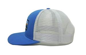 หมวกแก๊ปปีกโค้งสำหรับผู้ชายหมวกทัคเกอร์สีฟ้าแบบโปรไฟล์ขนาดกลางหมวกแก๊ปปีกโค้งในโรงงานเวียดนาม - Product Image 3