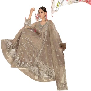 Collection de robes en mousseline de soie Tawakkal Volume ZORA en 3 pièces, salwar kameez pour femmes, broderies lourdes pour les occasions de fête, mariage, festival, vêtements de luxe - Product Image 1