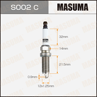 MASUMA S002C Bougie d'allumage en cuivre nickelé 1625935480 18671016890 pour voitures Renault Citroen Peugeot 206 Changan CS35