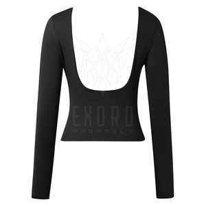 Camiseta sin mangas elástica de punto para mujer con logo frontal, material suave y elástico para usar en capas, en la oficina y a diario - Product Image 2