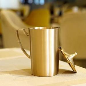 Jarra de Agua Decorativa para el Hogar, Acabado en Latón Dorado, Vajilla de Mesa, Tapa para Bebidas, para Colección de Tazas - Product Image 3