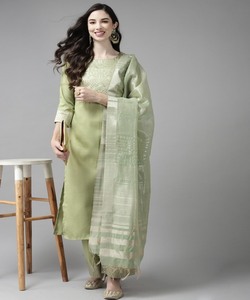 Ropa Islámica para Mujer, Abaya Dubai Rosa, Ropa de Fiesta, Talla Grande, Vestidos Largos Formales con Estampados de Moda, Conjunto de Tres Piezas: Top, Parte Inferior y Dupatta - Product Image 6