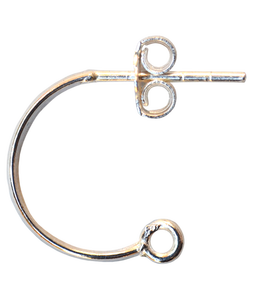 Fil d'oreille en argent sterling avec anneau plaqué résultats de bijoux tailles 6mm et 20mm fil d'oreille en argent sterling avec anneau - Product Image 2