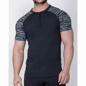 Camiseta Deportiva de Compresión de Manga Corta para Hombre, de Alta Calidad, Impresa, Elástica, Transpirable, de Poliéster, para Gimnasio - Product Image 5