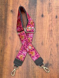 Nueva correa de cuero de gamuza Banjara para bolso, bandolera bordada, correa para monedero, correas ajustables de guitarra de repuesto bohemias florales para mujer - Product Image 5