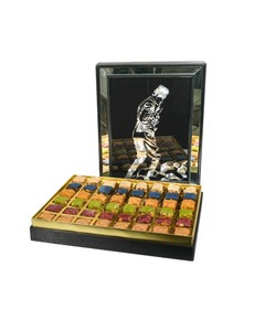 Premium Ataturk Mirror Framed <b>Turkish</b> <b>Delight</b> Gift <b>Box</b> 48 Piece Assorted Baklava <b>Delight</b> - Product Image 1
