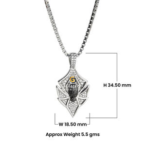 Pendentif Hip Hop Unisexe en Or Blanc 10kt Unique, Diamants de Laboratoire Ronds Brillants, Pendentifs de Charme Élégants pour les Fêtes - Product Image 2