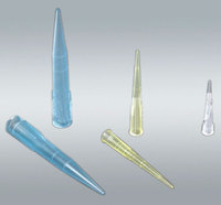 Embouts de pipette en polypropylène radicaux jaunes et bleus pour usage hospitalier et équipement de laboratoire
