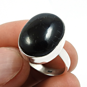 Haute qualité noir Tourmaline pierre précieuse anneau cadeau pour les femmes solide 925 en argent Sterling bijoux fins forme personnalisée anneaux faits à la main - Product Image 4