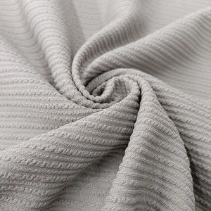 Tejido de punto con volantes Premium poliéster Spandex antiestático resistente al encogimiento estirable proveedor textil duradero al por mayor - Product Image 1