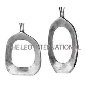 Jarrón chapado en oro de forma redonda de Metal de aluminio, jarrón de decoración de flores de mesa de aspecto moderno de estilo elegante - Product Image 3