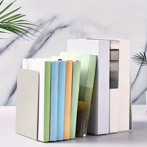 Organizzazione casa ufficio reggilibri 1 paio di fermalibri scaffali in metallo con estremità di libri pesanti porta-scaffali per libri - Product Image 5