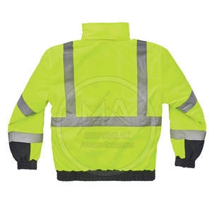 Venta caliente de alta visibilidad reflectante impermeable transpirable con capucha chaqueta de seguridad de invierno con color personalizable y logotipo - Product Image 2
