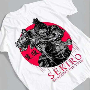 เสื้อยืดฟิตเนสผ้าเจอร์ซีย์พิมพ์ลาย Sekiro Shadows Die Twice ผ้าฝ้าย 100% ดีไซน์พิมพ์ลายแบบอัดแน่น หมายเลขรุ่นพิมพ์บนเสื้อยืด - Product Image 3
