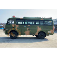 Bus de transport tout-terrain robuste 4x4 avec une grande capacité de passagers, planchers antidérapants, idéal pour l'exploitation minière