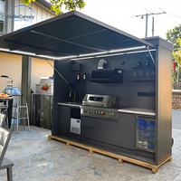 Nouveau modèle 2026 pour la vente en gros : Module de cuisine extérieure pour appartement, personnalisé, en acier inoxydable, modulaire, écologique, avec barbecue et abri de rangement extérieur
