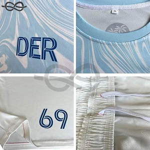 Camiseta de fútbol deportiva transpirable de poliéster liso personalizada para hombre, conjuntos de uniformes de fútbol, conjunto de camisetas de fútbol, conjunto completo de kits de fútbol - Product Image 5