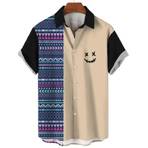 เสื้อเชิ้ตผู้ชายลำลองแขนยาวแบบถัก ระบายอากาศได้ดี เป็นมิตรกับสิ่งแวดล้อม พิมพ์ลาย 3 มิติ ติดกระดุม - Product Image 2