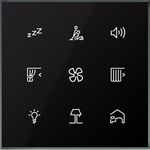 สำหรับ SCHNEIDER ELECTRIC LSSMBU09NP แผงควบคุมแบบสัมผัสกระจก Modbus ปุ่มกด 9 ปุ่ม สวิตช์ควบคุมระยะไกลสำหรับโรงแรม - Product Image 1