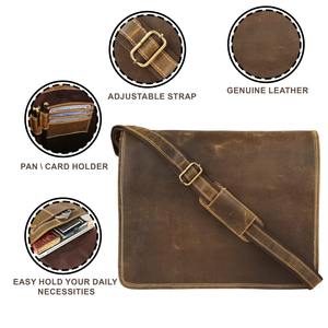 Bolsa de Mensajero Rústica de Cuero Tallado de Alta Calidad - Bolsa de Hombro Económica para Oficina y Universidad, Hecha a Mano con Logotipo Personalizado - Product Image 6