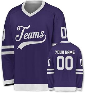 Nueva camiseta de hockey retro cosida con estampado 3D, camiseta de hockey sobre hielo de manga larga para hombre - Product Image 6