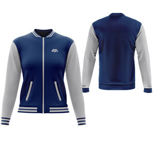 Haute Qualité 100% Polyester Polaire Varsity Veste XL À Capuche Léger Bouffant Doux Sensation Direct Fabricant Coupe Coudre Sublimation - Product Image 1