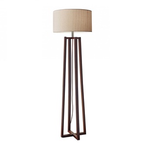 Table de chevet décorative en métal doré avec abat-jour en tissu blanc Lampe de table de chambre à coucher pour le salon - Product Image 2