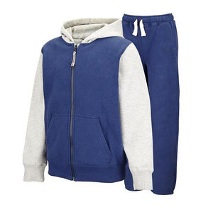 Chándal polar con cremallera y logotipo personalizado de alta calidad, conjunto de Sudadera con capucha deportiva informal transpirable de talla grande, venta al por mayor en línea impresa - Product Image 2