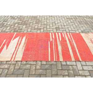 Turkish Rug, <b>Runner</b> 3.3x10.6 ft Rug, <b>Red</b> Ombr Rug - Product Image 3