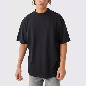 T-shirt surdimensionné 100% coton personnalisé pour hommes séchage rapide à manches courtes col rond décontracté coupe ample ensemble de T-shirt en coton respirant - Product Image 1