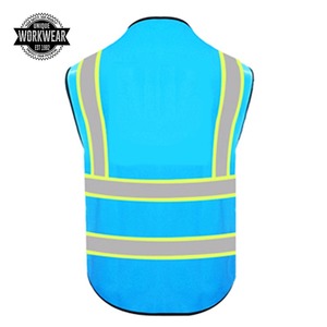 Gilet de sécurité thermique haute visibilité pour homme en polyester respirant, bretelles réglables, design réfléchissant personnalisable, logo sur mesure - Product Image 6