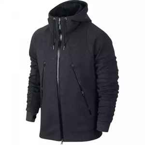 Sweat à capuche zippé intégral épais pour homme, grande taille, style streetwear, en polaire oversize, imprimé 100%, automne - Product Image 4