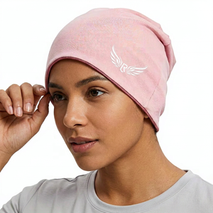 Gorro Unisex Rosa, 100% Acrílico, Color Sólido, Gorro Casual de Invierno para Adultos, Tejido a Máquina, Cálido y Cómodo - Product Image 4