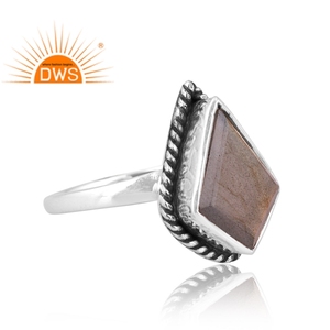 Anillo de piedras preciosas de labradorita Natural de plata con diseño de nuevo patrón para mujer, joyería personalizada para mujer, regalo para ella - Product Image 4