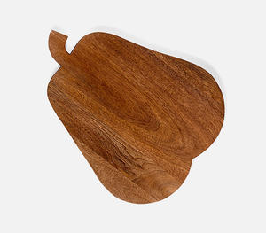 Tabla de Madera Natural en Forma de Pera con Asa Recortada, Ecológica, para Servir Frutas y Quesos, Decorativa, para Picar en la Cocina - Product Image 3
