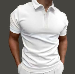 Golf en molleton solide de logo personnalisé de haute qualité pour les golfeurs de t-shirt blanc uni décontracté léger 100% coton hommes pour les chemises - Product Image 5