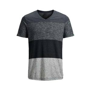Nouveauté Vêtements pour hommes de bonne qualité OEM design personnalisé couleur contrastée Chemises pour hommes grande taille 100% coton col en V été décontracté - Product Image 1