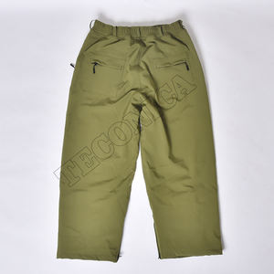 Pantalon de ski professionnel OEM 2025 vert olive isolé avec passants de ceinture, fermetures éclair ventilées et guêtres de neige - Product Image 2
