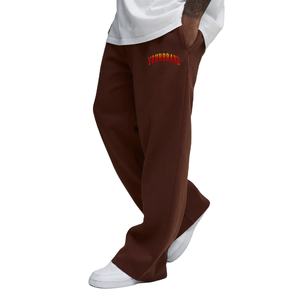 Pantalon pour homme vierge 100% coton lourd Pantalon de surdimensionné personnalisé lavé Streetwear pantalon imprimé personnalisé Pantalon de survêtement baggy pour homme - Product Image 1