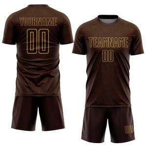 Venta al por mayor de uniforme de fútbol para hombre de manga larga gradiente equipo Jersey y pantalones cortos logotipo personalizado impresión OEM ODM ropa de entrenamiento de fútbol - Product Image 1