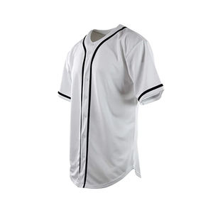 Maillot de baseball professionnel de haute qualité à manches courtes Logo personnalisé imprimé grande taille 100% polyester séchage rapide respirant unisexe - Product Image 2
