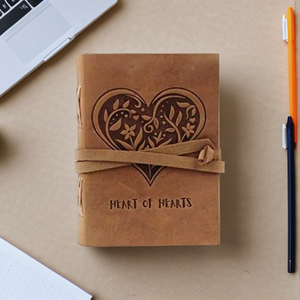 สมุดโน๊ตหนังแท้ A5งานทำมือกระดาษมีลายนูนเป็นแผ่นผ้าฝ้ายวินเทจแบบไม่มีซับในสมุดไดอารี่ของขวัญเครื่องใช้สำนักงาน - Product Image 5