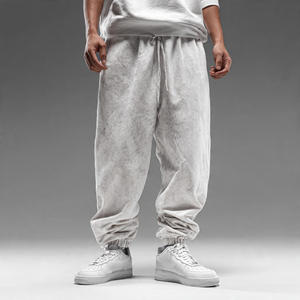 Pantalon de survêtement ample délavé à l'acide 450 GSM pour homme, style streetwear vintage, pantalon de pyjama, pantalon de jogging délavé à l'acide pour homme - Product Image 3