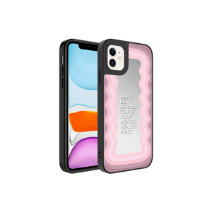 Étui en silicone à motif miroir de luxe pour iPhone 11, coque arrière miroir électro-plaquée brillante, compatible avec les modèles 14 Plus et 13 Pro - Product Image 1