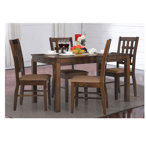 COLLECTION MALAISIENNE ENSEMBLE À MANGER EN BOIS 1 + 4 - Product Image 1